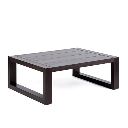 ARMEN LIVING 30 in. Paradise Outdoor Patio Coffee Table in Eucalyptus Wood; Earth LCPRCODK